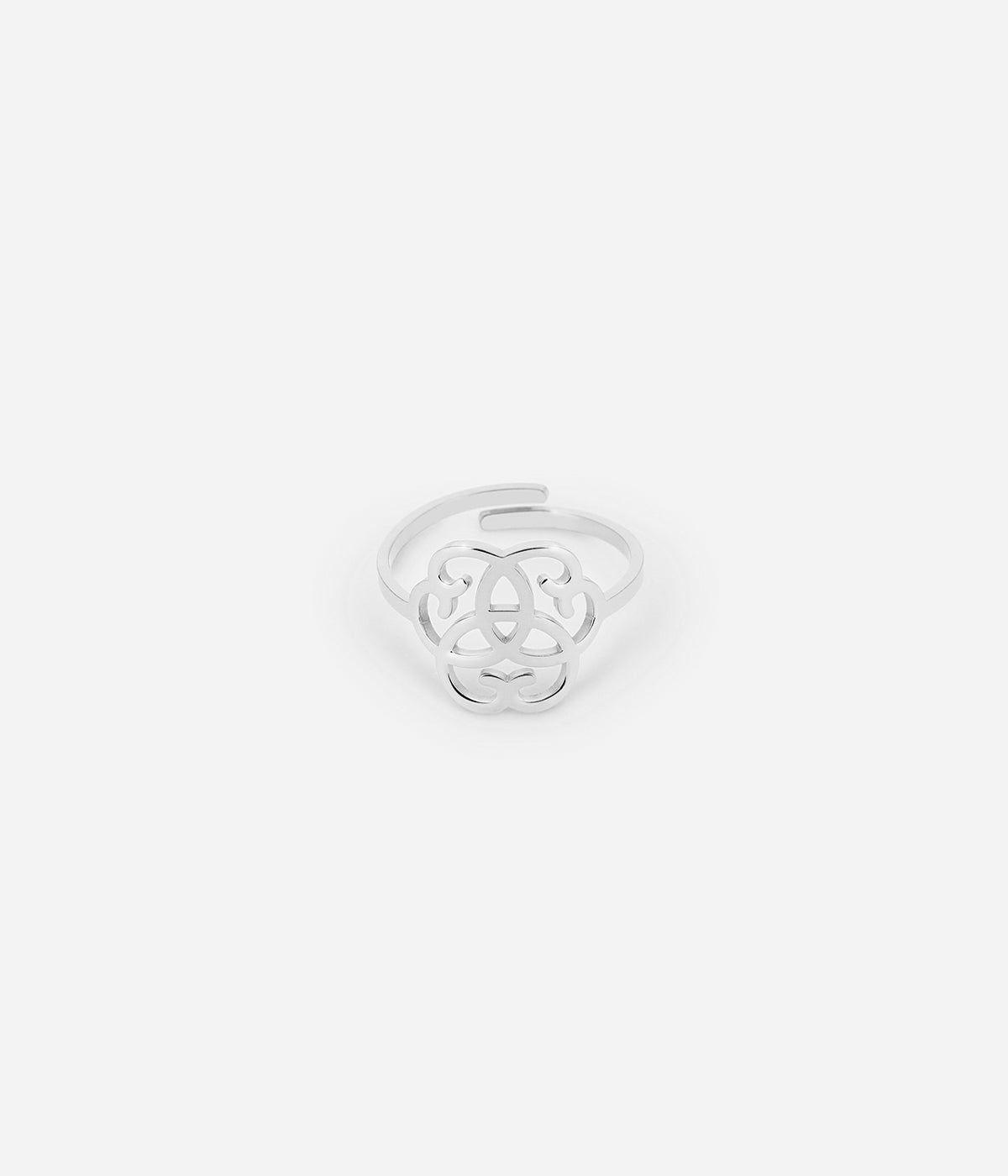 Bagues Ajustables | Bague Arabesque – Acier – Femme Bagues Bagues Ajustables