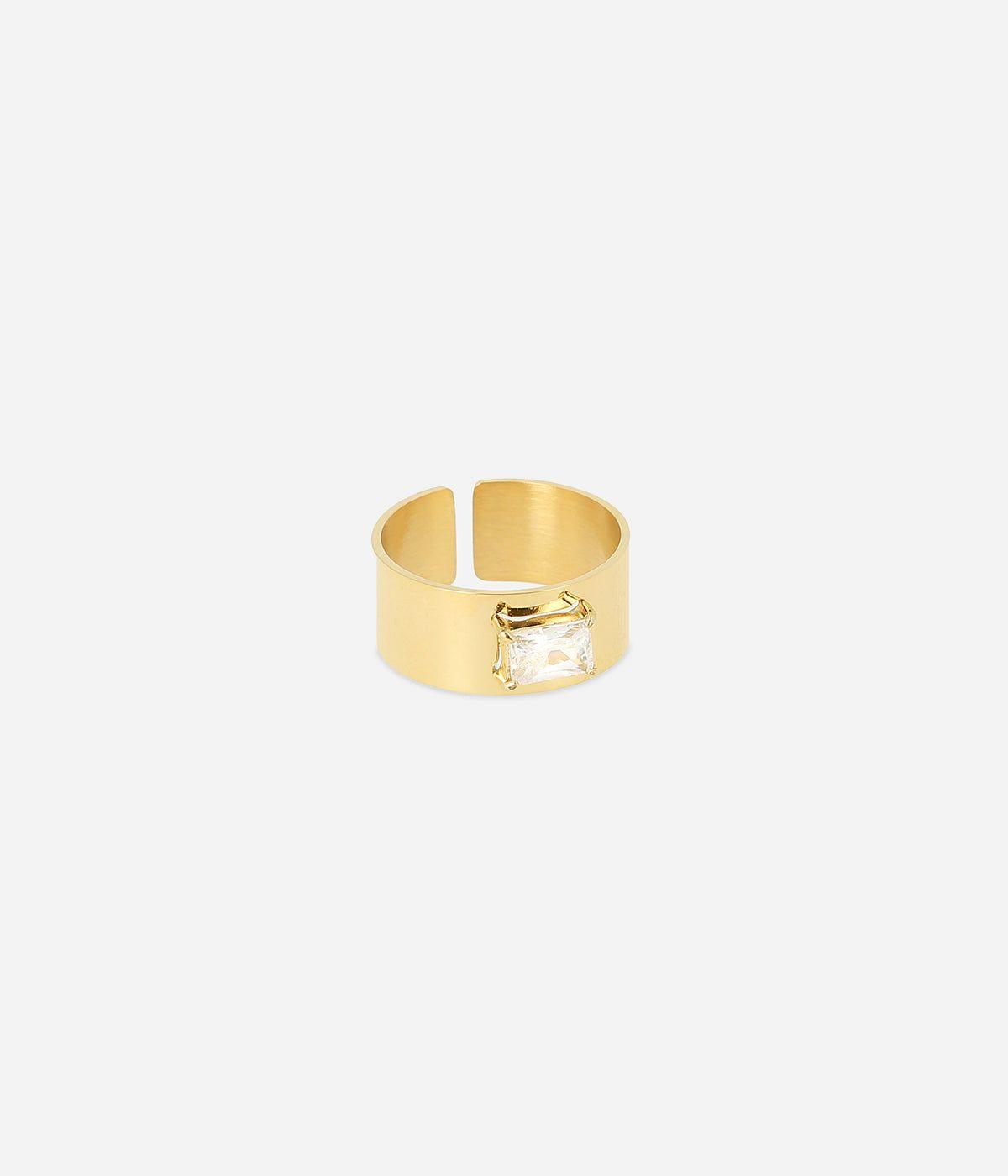 Bagues Ajustables | Bague Juanita – Acier doré – Femme Bagues Bagues Ajustables