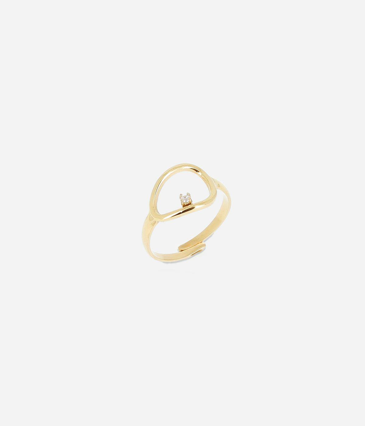 Bagues Ajustables | Bague Lueur – Acier doré – Femme Bagues Bagues Ajustables