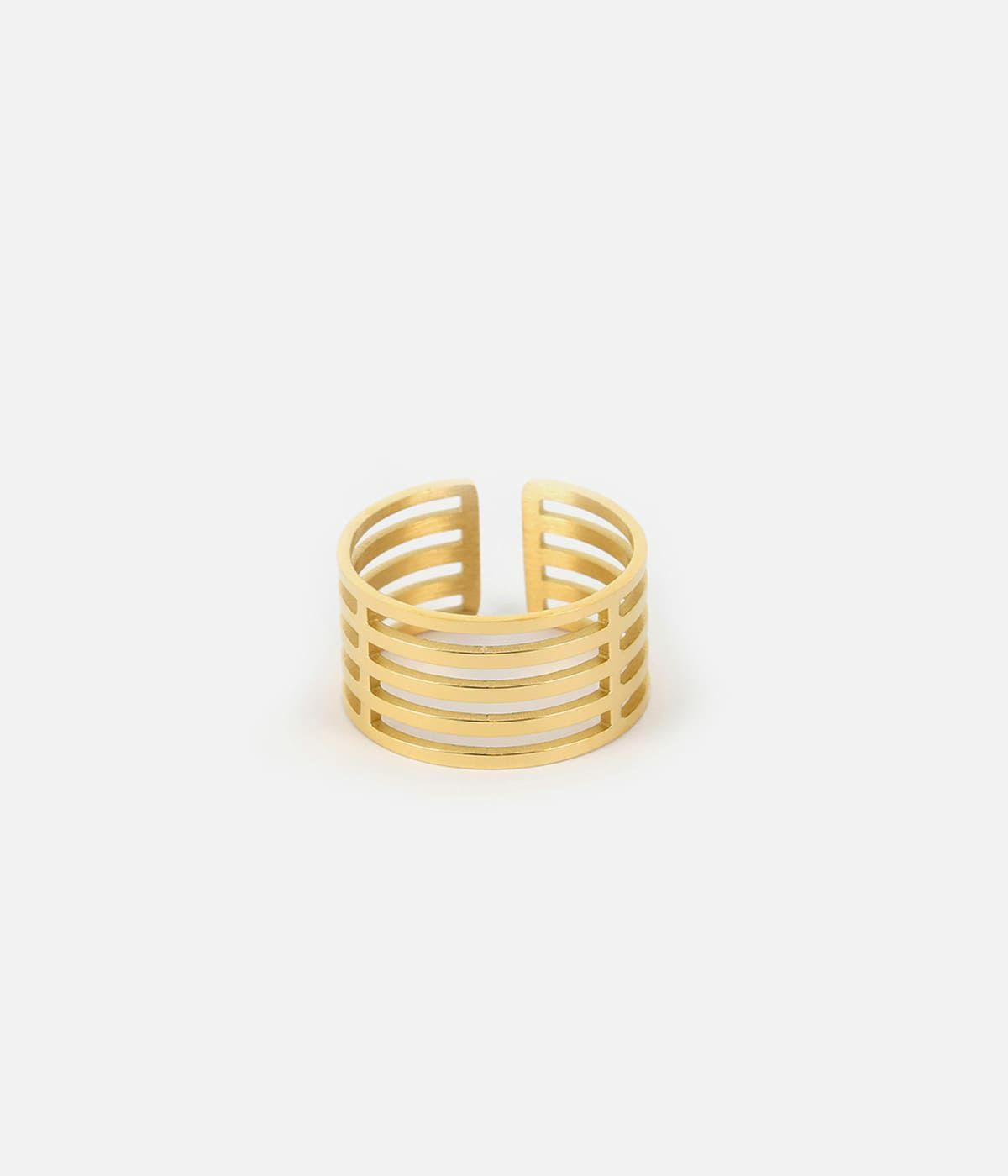 Bagues Ajustables | Bague Mando – Acier doré – Femme Bagues Bagues Ajustables