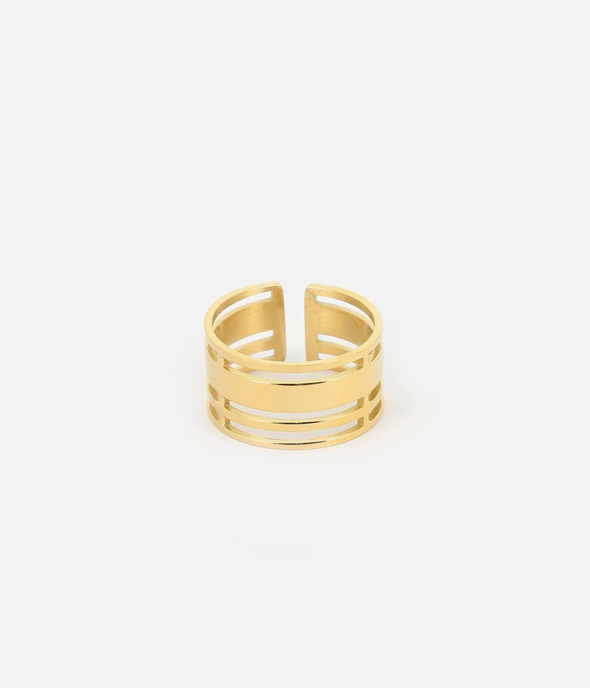 Bagues Ajustables | Bague Mini Mandosa – Acier doré – Femme Bagues Bagues Ajustables