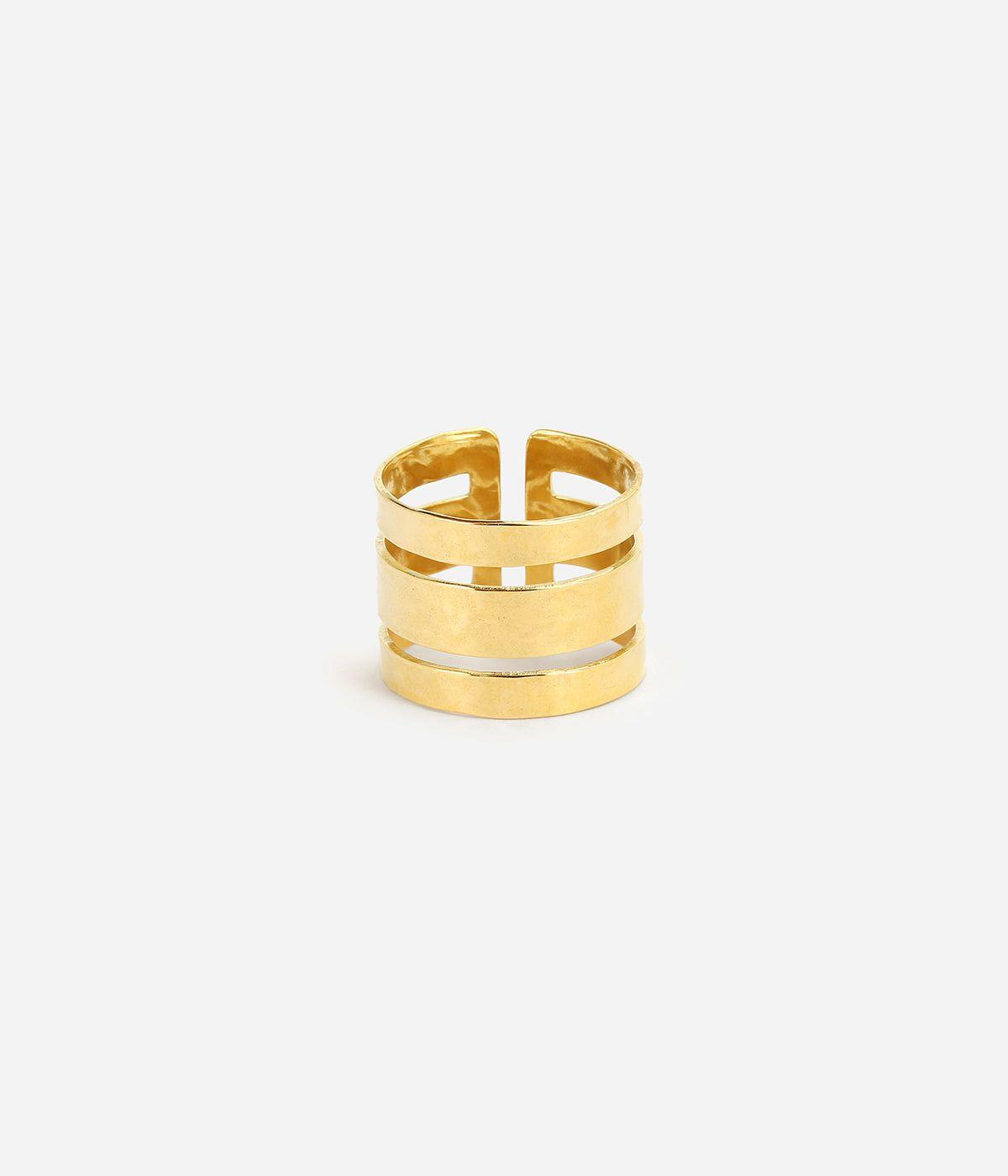 Bagues Ajustables | Bague Mona – Acier doré – Femme Bagues Bagues Ajustables