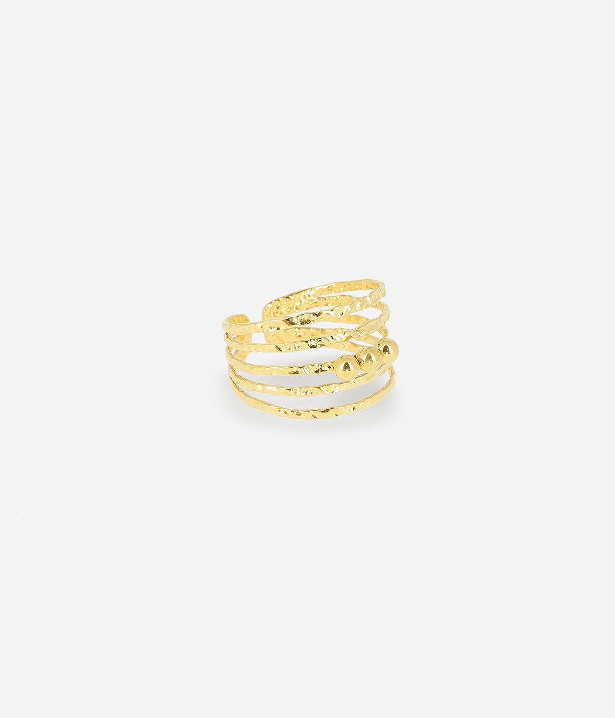 Bagues Ajustables | Bague Ombrine – Acier doré – Femme Bagues Bagues Ajustables