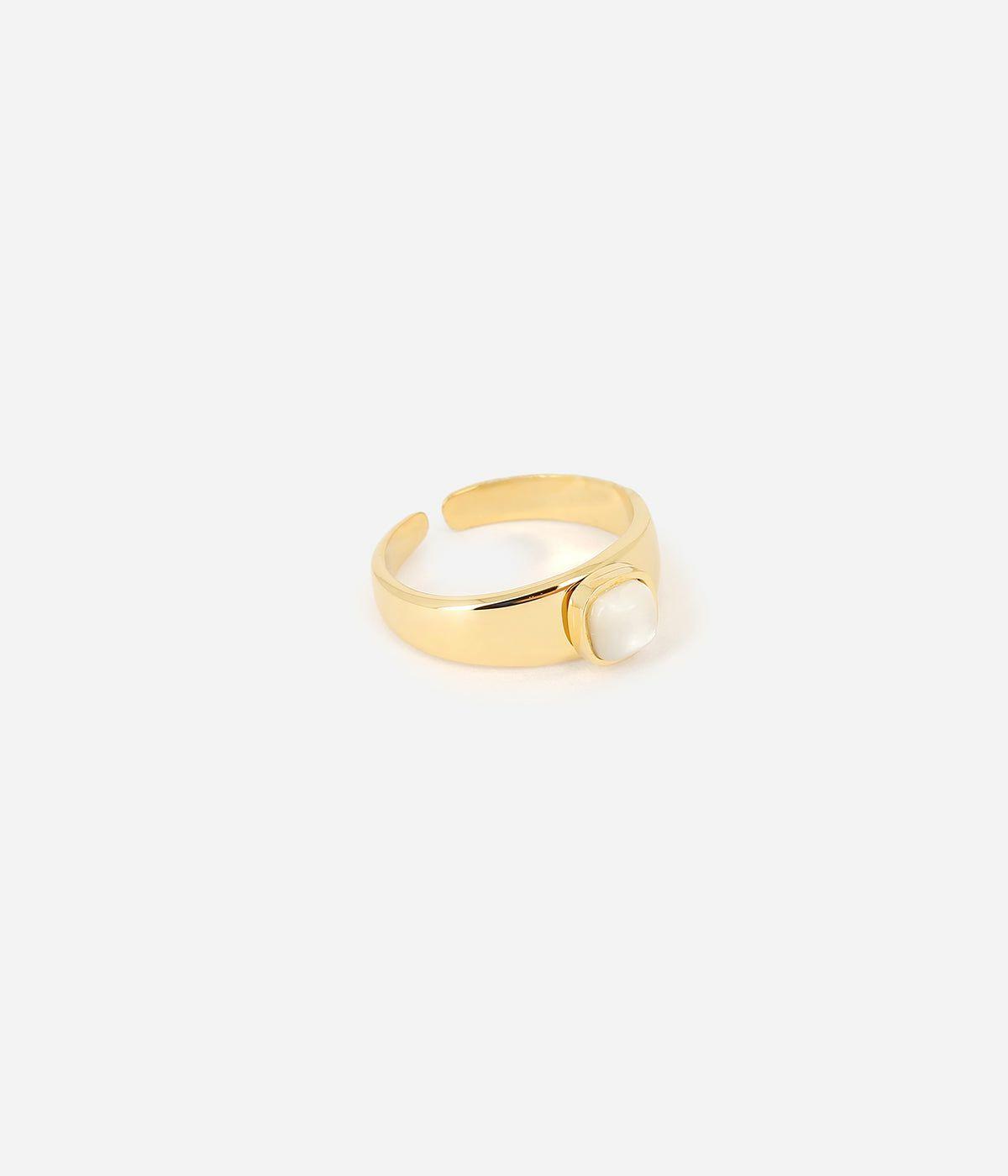 Bagues Fines | Bague Benedetta – Acier doré – Femme Bagues Bagues Ajustables