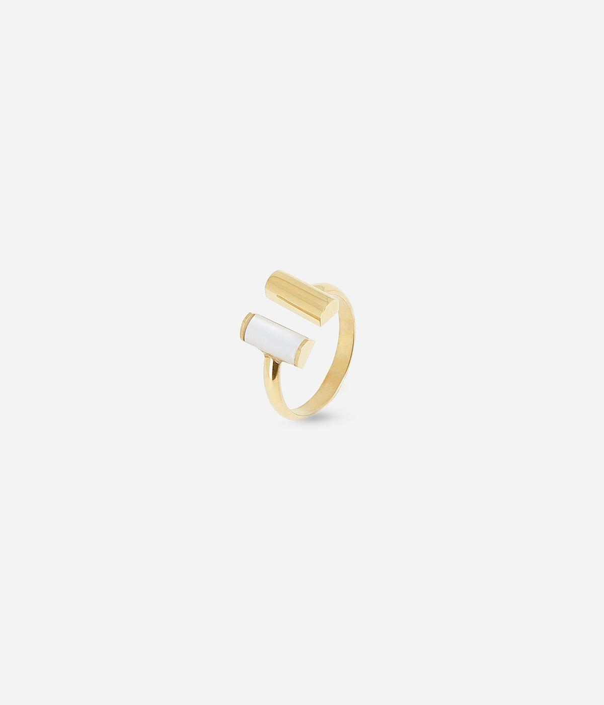 Bagues Fines | Bague Cannelle – Acier doré – Femme Bagues Bagues Fines