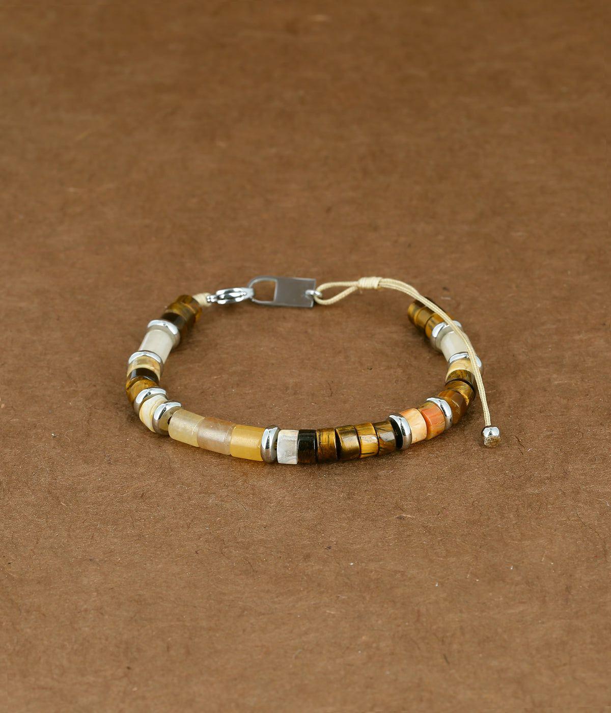 Bijoux | Bracelet Erik – Acier / Oeil de tigre – Homme Bijoux Bijoux