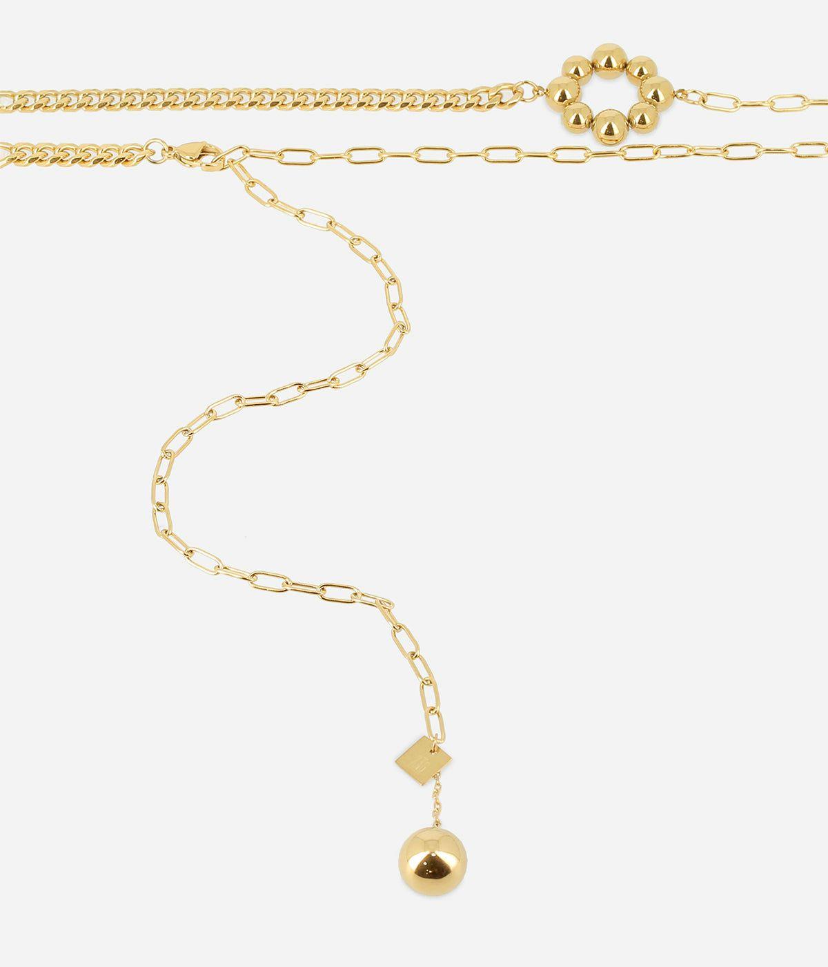 Bijoux de Taille | Bijou de taille Figari – Acier doré – Femme Bijoux de Corps Bijoux de Taille