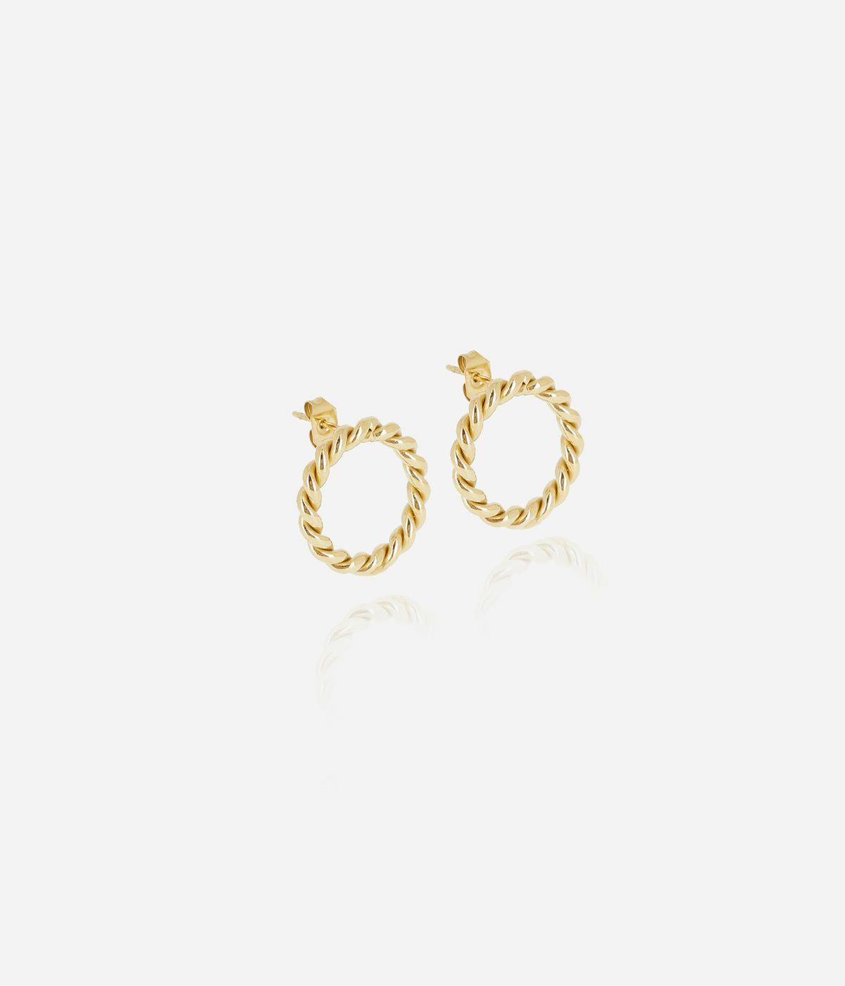 Boucles Medium | Boucles d’oreilles Aida – Acier doré – Femme Boucles D'oreilles Boucles Medium