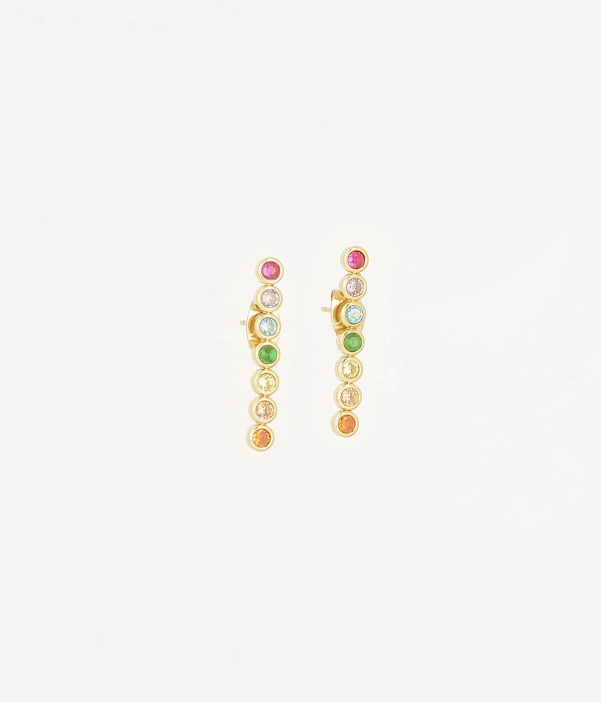 Boucles Medium | Boucles d’oreilles Rainbow – Acier doré – Femme Boucles D'oreilles Boucles Medium