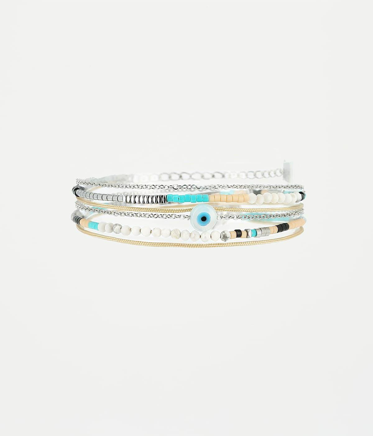 Bracelets Multi-rangs | Bracelet Naz – Acier – Femme Bracelets Bracelets Multi-rangs