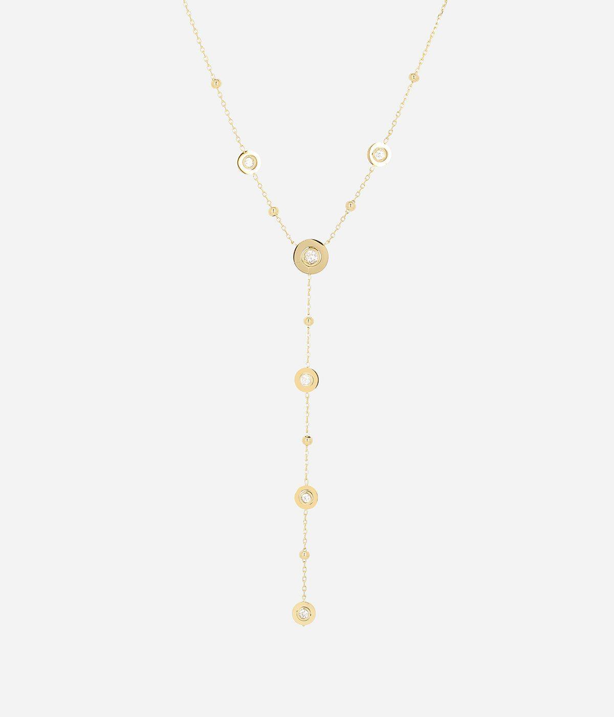 Colliers Medium | Collier Diamantine – Acier doré – Femme Colliers Colliers Medium