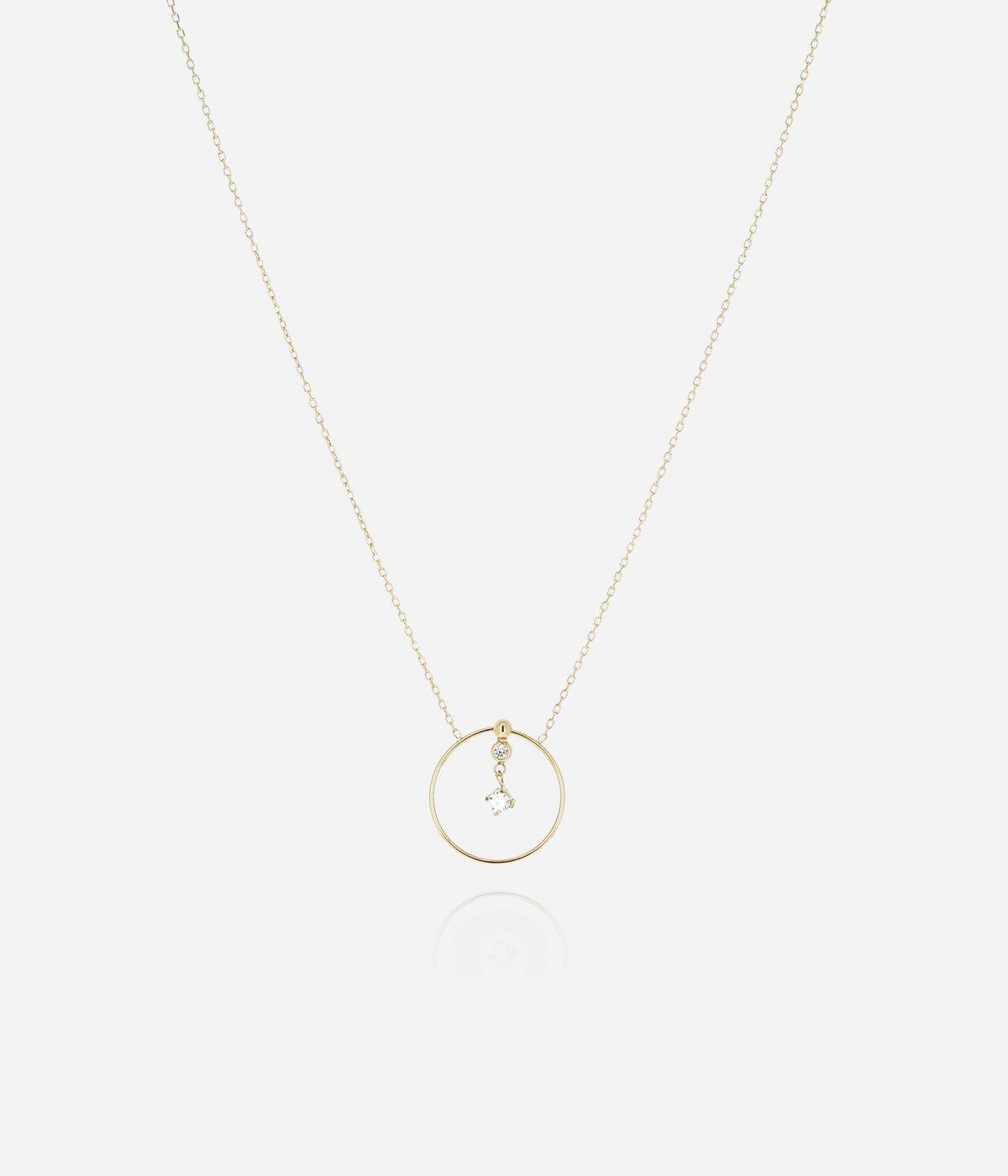 Colliers Medium | Collier Lynette – Acier doré / Blanc – Femme Colliers Colliers Medium