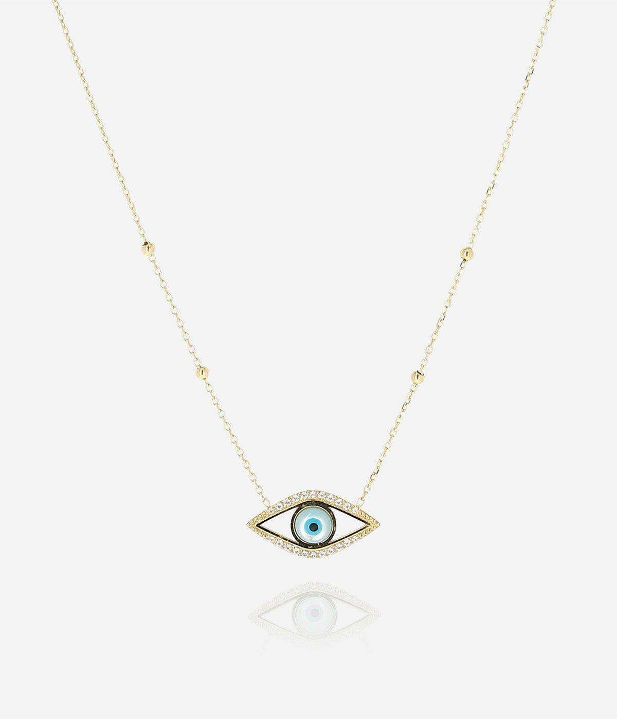 Colliers Medium | Collier Occhio – Acier doré – Femme Colliers Colliers Medium