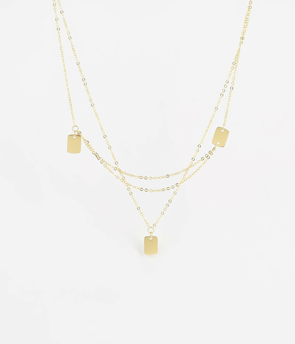 Colliers Multi-Rangs | Collier Adèle – Acier doré – Femme Colliers Colliers Multi-Rangs