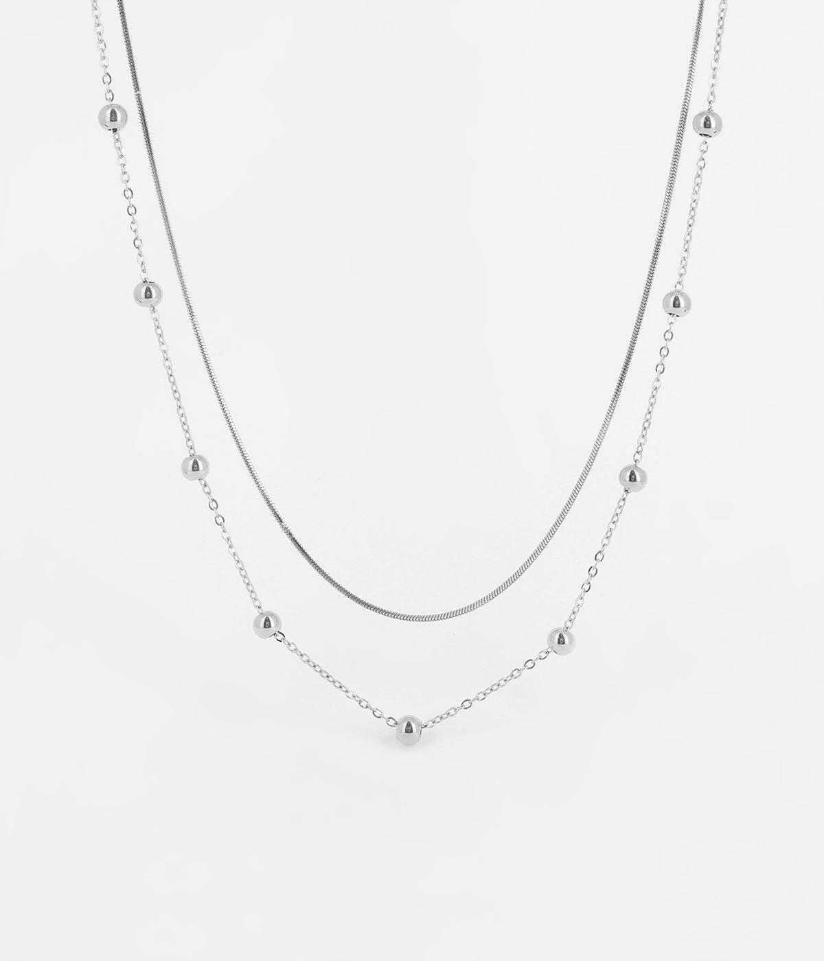 Colliers Multi-Rangs | Collier Andréa – Acier – Femme Colliers Colliers Multi-Rangs