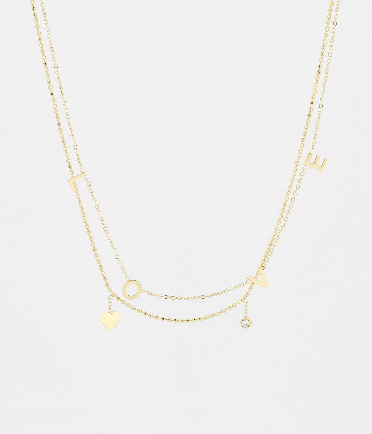 Colliers Multi-Rangs | Collier Carina – Acier doré – Femme Colliers Colliers Multi-Rangs