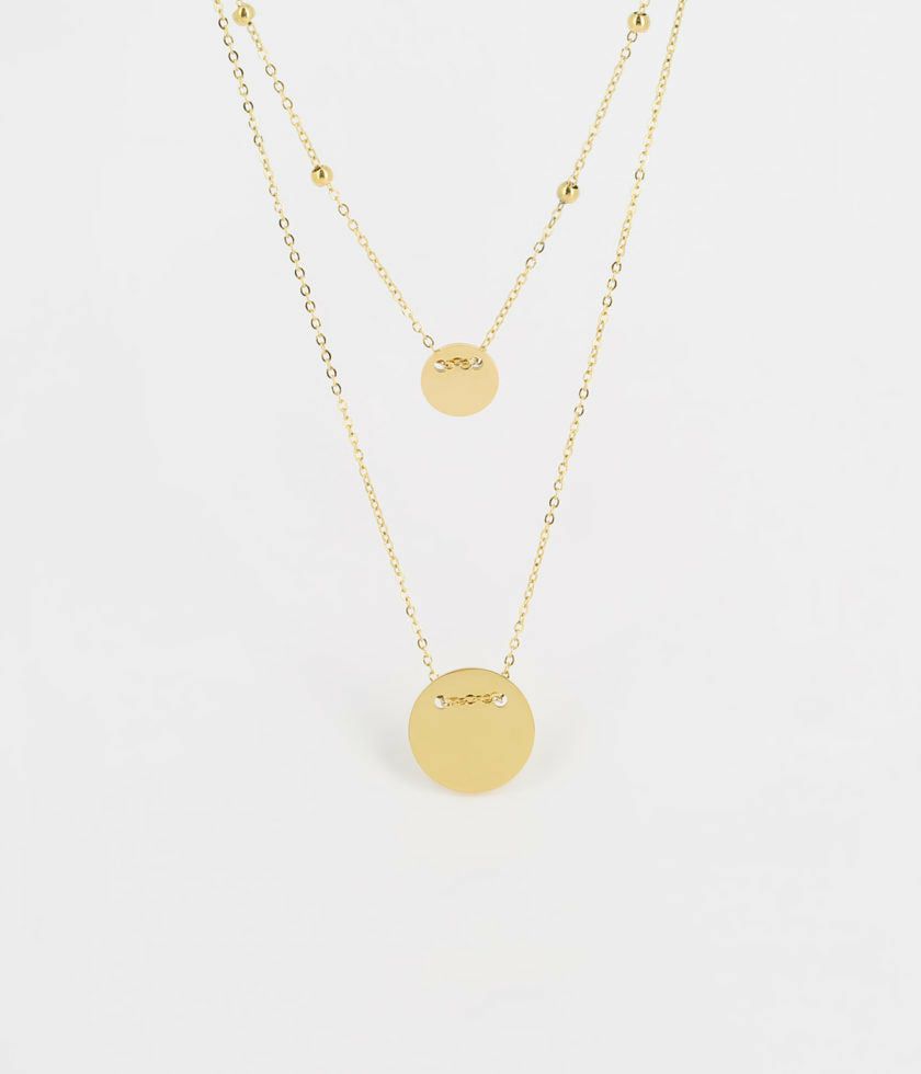 Colliers Multi-Rangs | Collier Emile – Acier doré – Femme Colliers Colliers Multi-Rangs