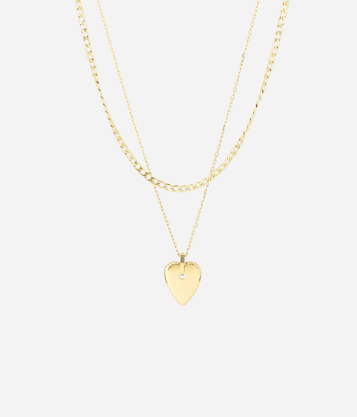 Colliers Multi-Rangs | Collier Lovely – Acier doré – Femme Colliers Colliers Multi-Rangs