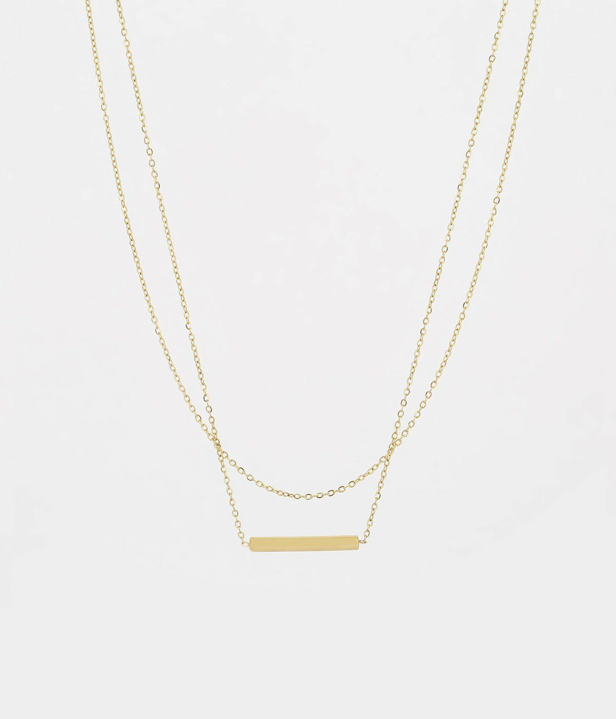 Colliers Multi-Rangs | Collier Luana – Acier doré – Femme Colliers Colliers Multi-Rangs