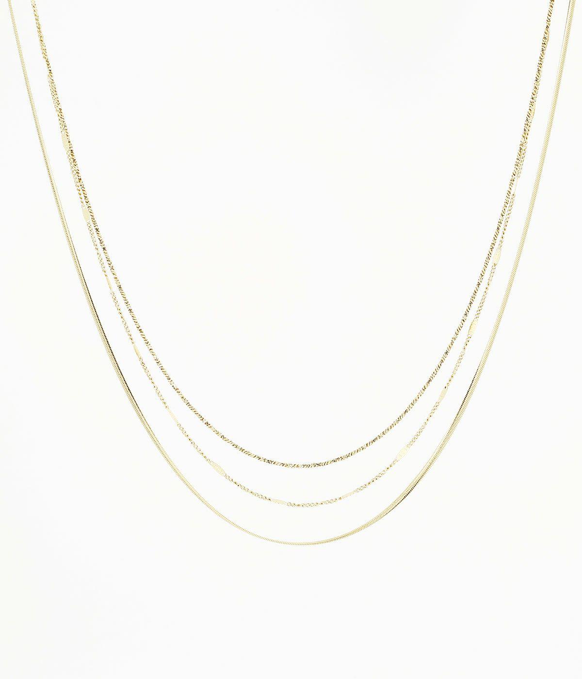 Colliers Multi-Rangs | Collier Myriade – Acier doré – Femme Colliers Colliers Multi-Rangs