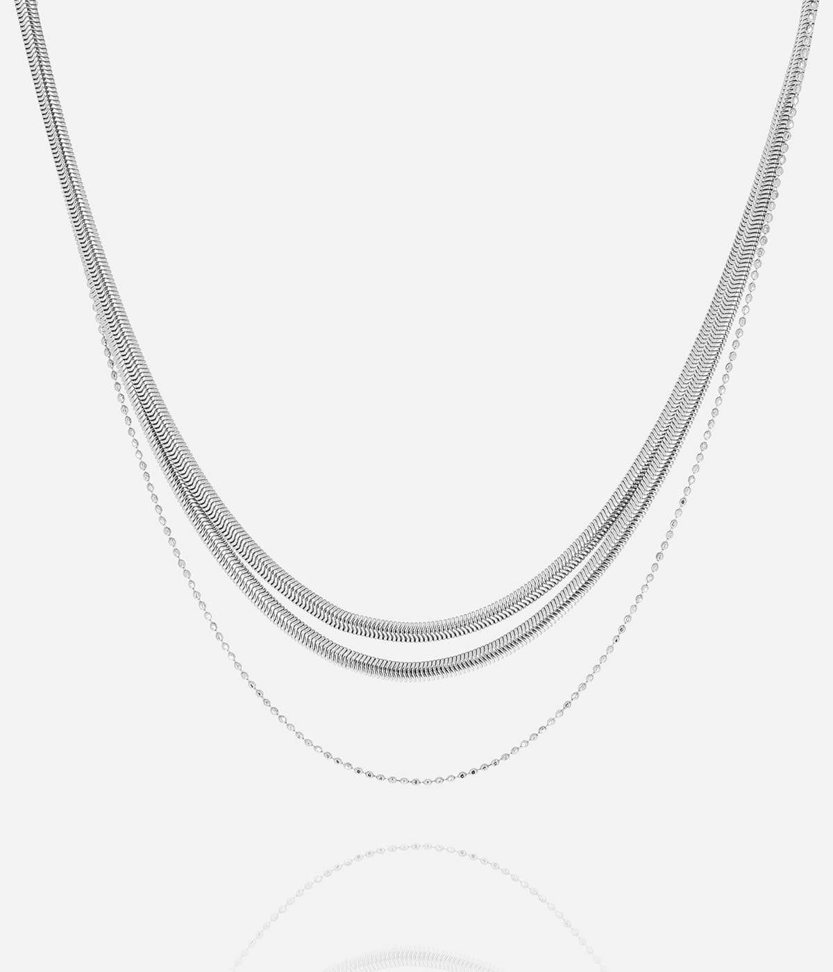 Colliers Multi-Rangs | Collier Tressé – Acier – Femme Colliers Colliers Multi-Rangs