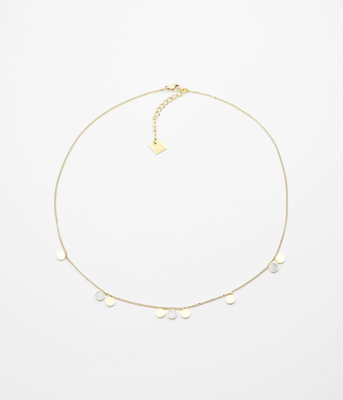 Colliers Ras de Cou | Collier Cachou – Acier doré / Nacre – Femme Colliers Colliers Ras de Cou