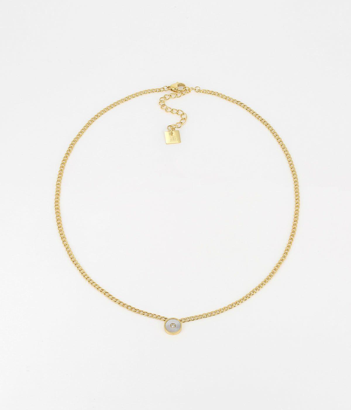 Colliers Ras de Cou | Collier Laura – Acier doré / Nacre – Femme Colliers Colliers Ras de Cou