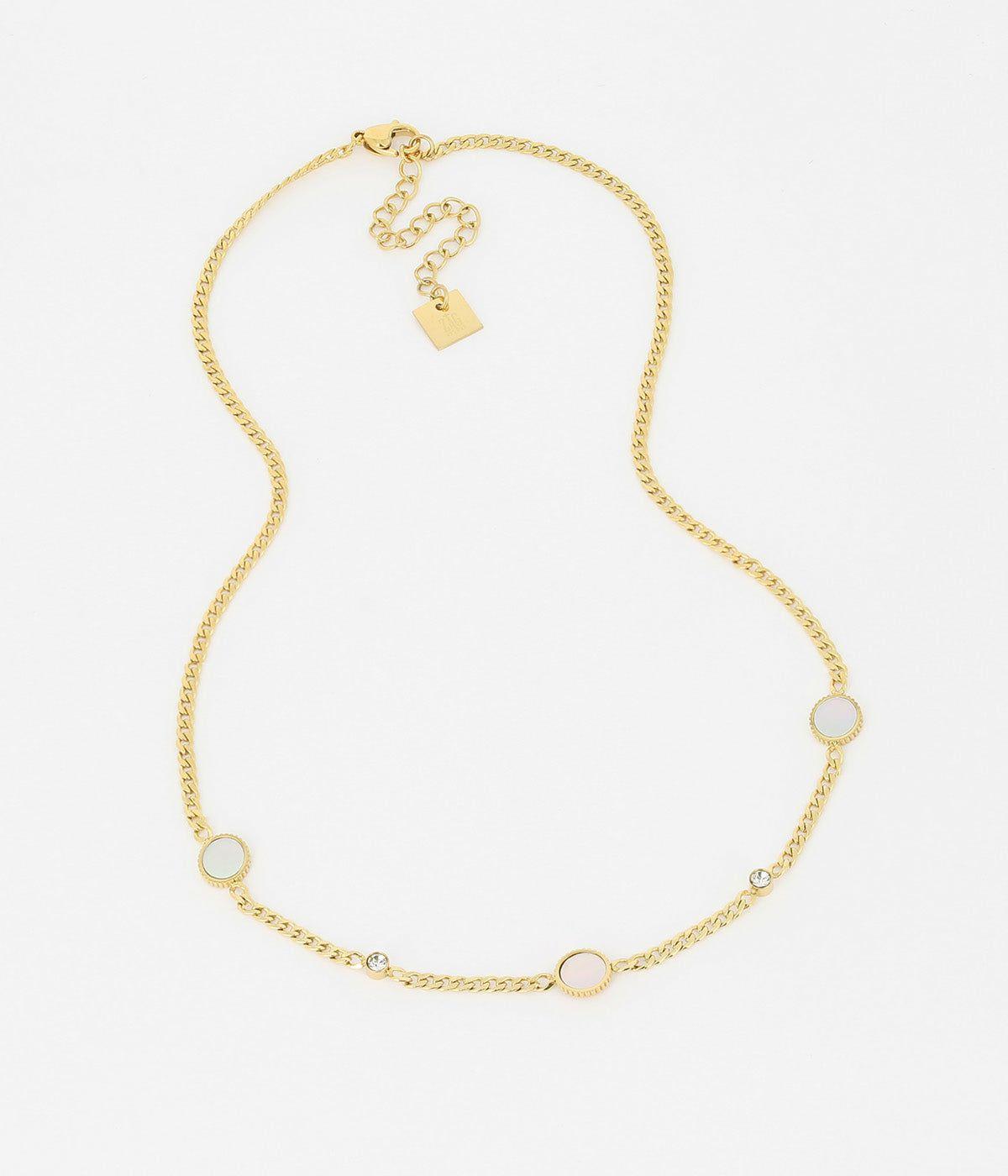 Colliers Ras de Cou | Collier Louisa – Acier doré / Nacre – Femme Colliers Colliers Ras de Cou