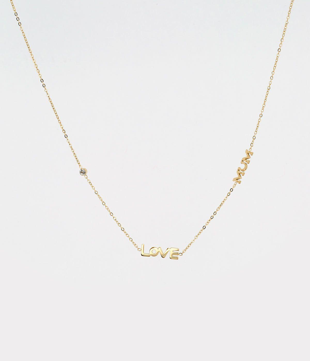 Colliers Ras de Cou | Collier Love Mum – Acier doré – Femme Colliers Colliers Ras de Cou