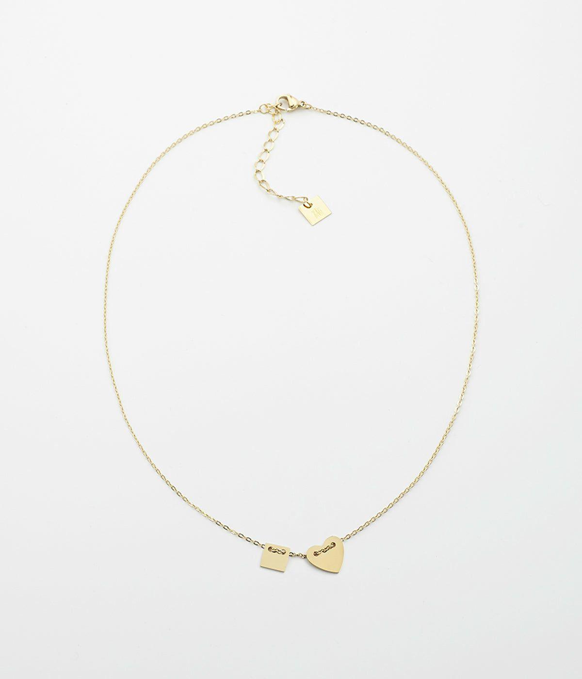 Colliers Ras de Cou | Collier Lucky Heart – Acier doré – Femme Colliers Colliers Ras de Cou