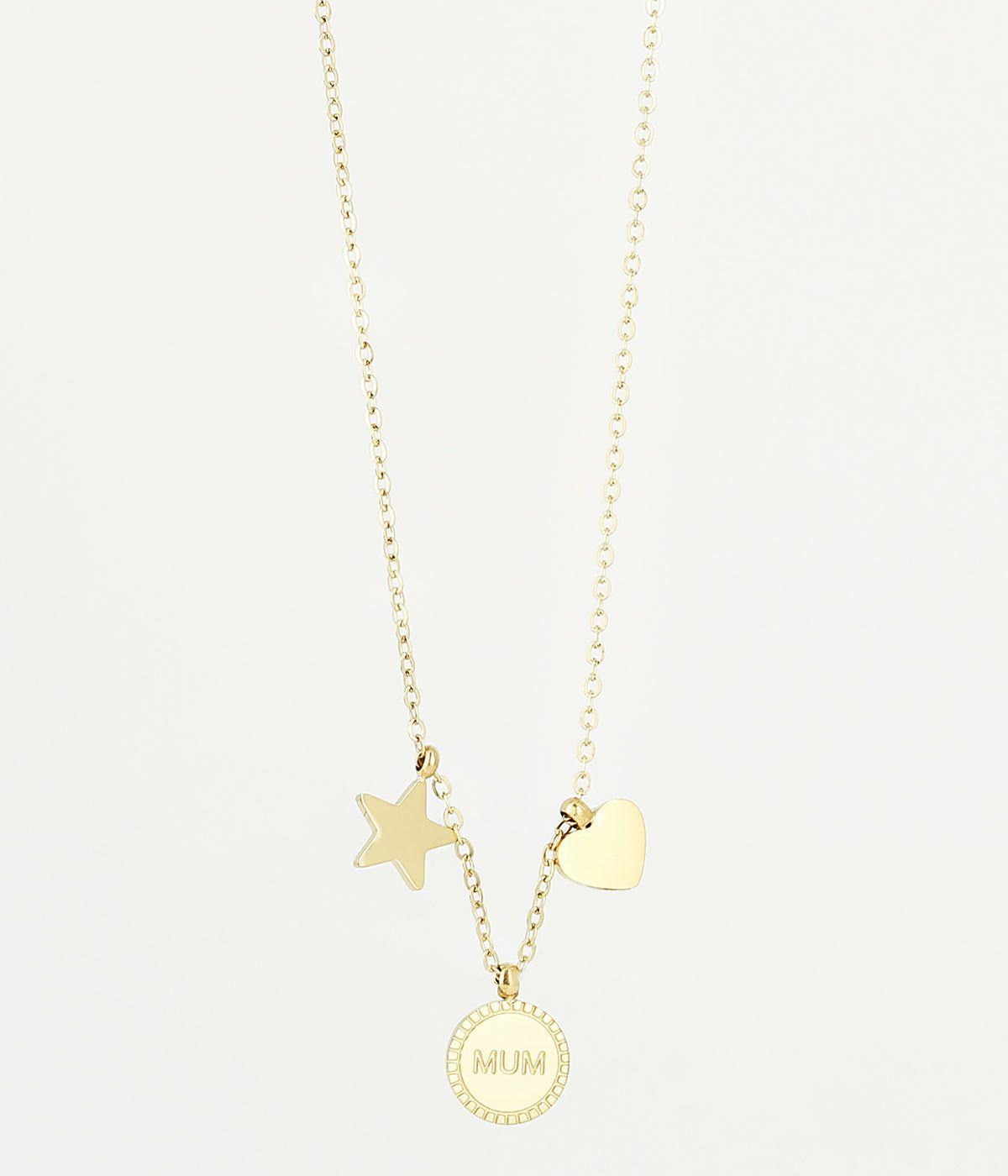 Colliers Ras de Cou | Collier Lucky Mum – Acier doré – Femme Colliers Colliers Ras de Cou