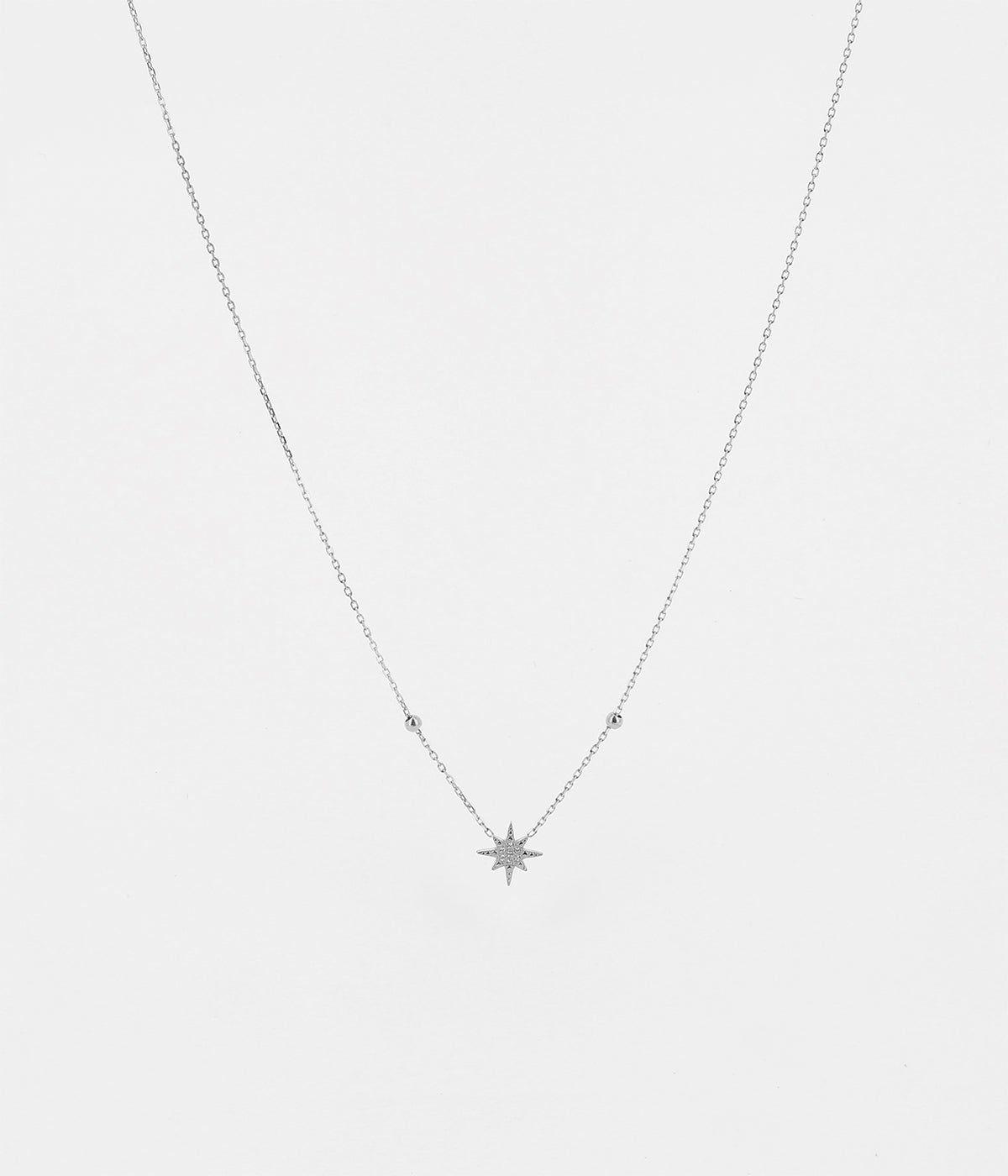 Colliers Ras de Cou | Collier Newton – Acier / Blanc – Femme Colliers Colliers Ras de Cou