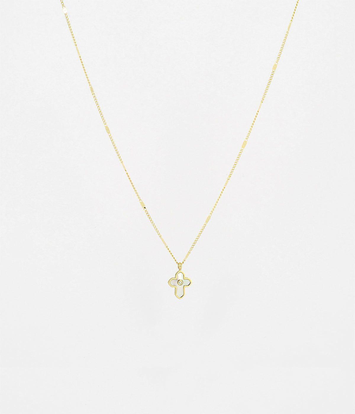 Colliers Ras de Cou | Collier Sixtine – Acier doré / Nacre – Femme Colliers Colliers Ras de Cou