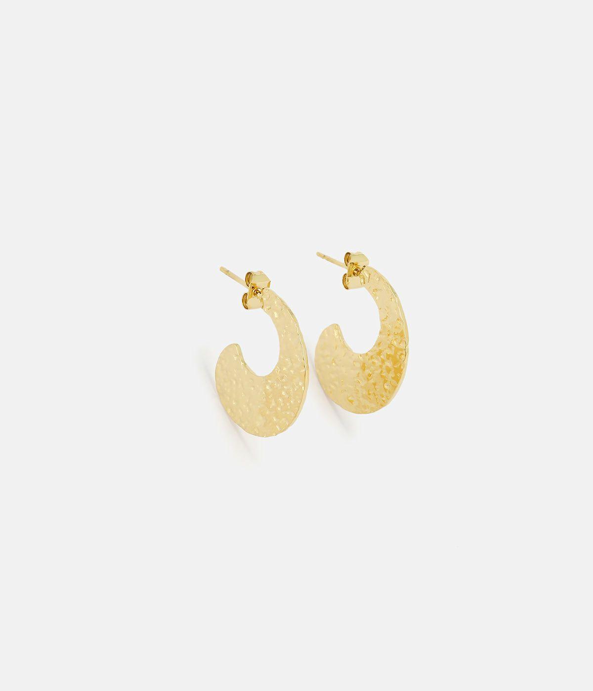 Créoles | Boucles d’oreilles Lua – Acier doré – Femme Boucles D'oreilles Créoles