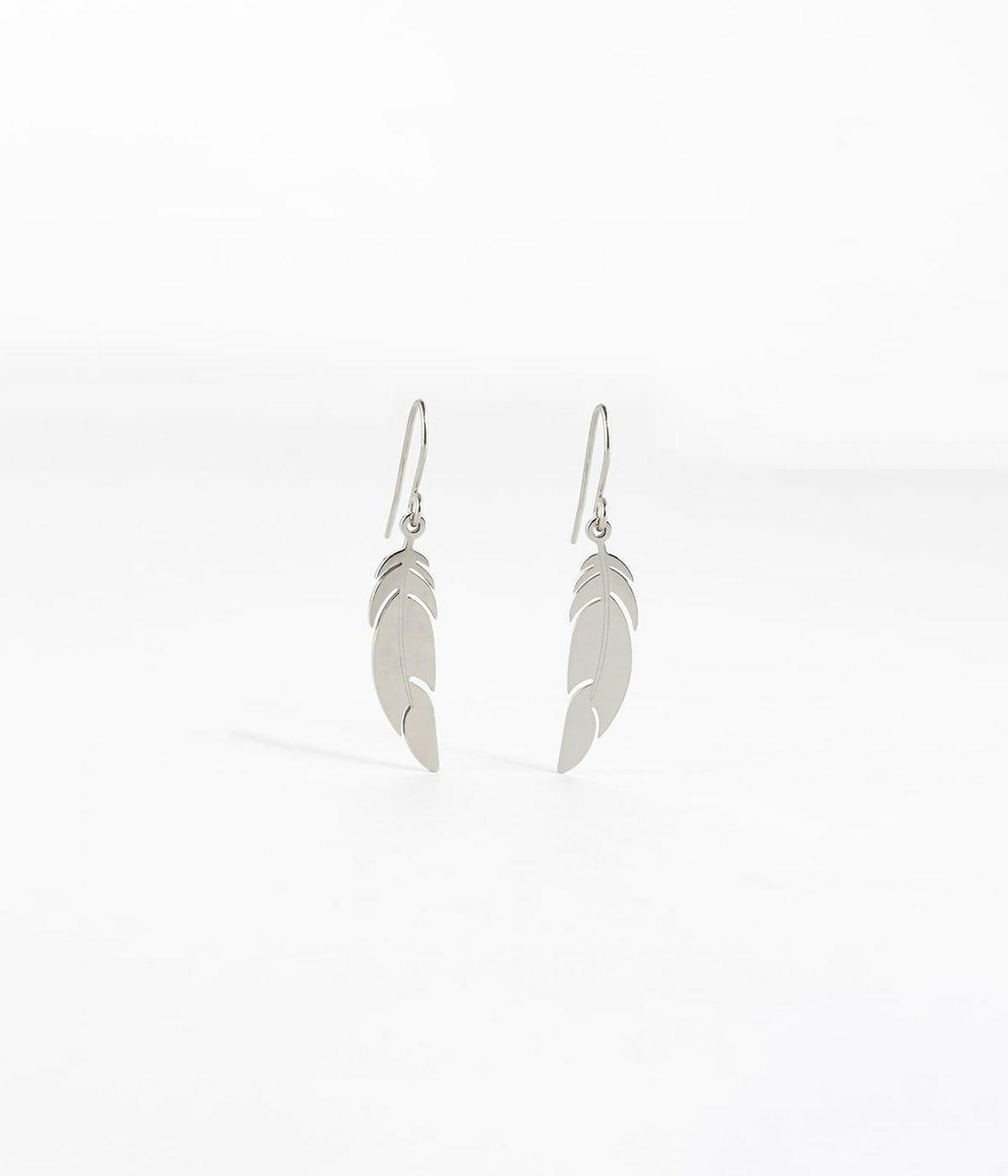 Dormeuses | Boucles d’oreilles Feather – Acier – Femme Boucles D'oreilles Dormeuses