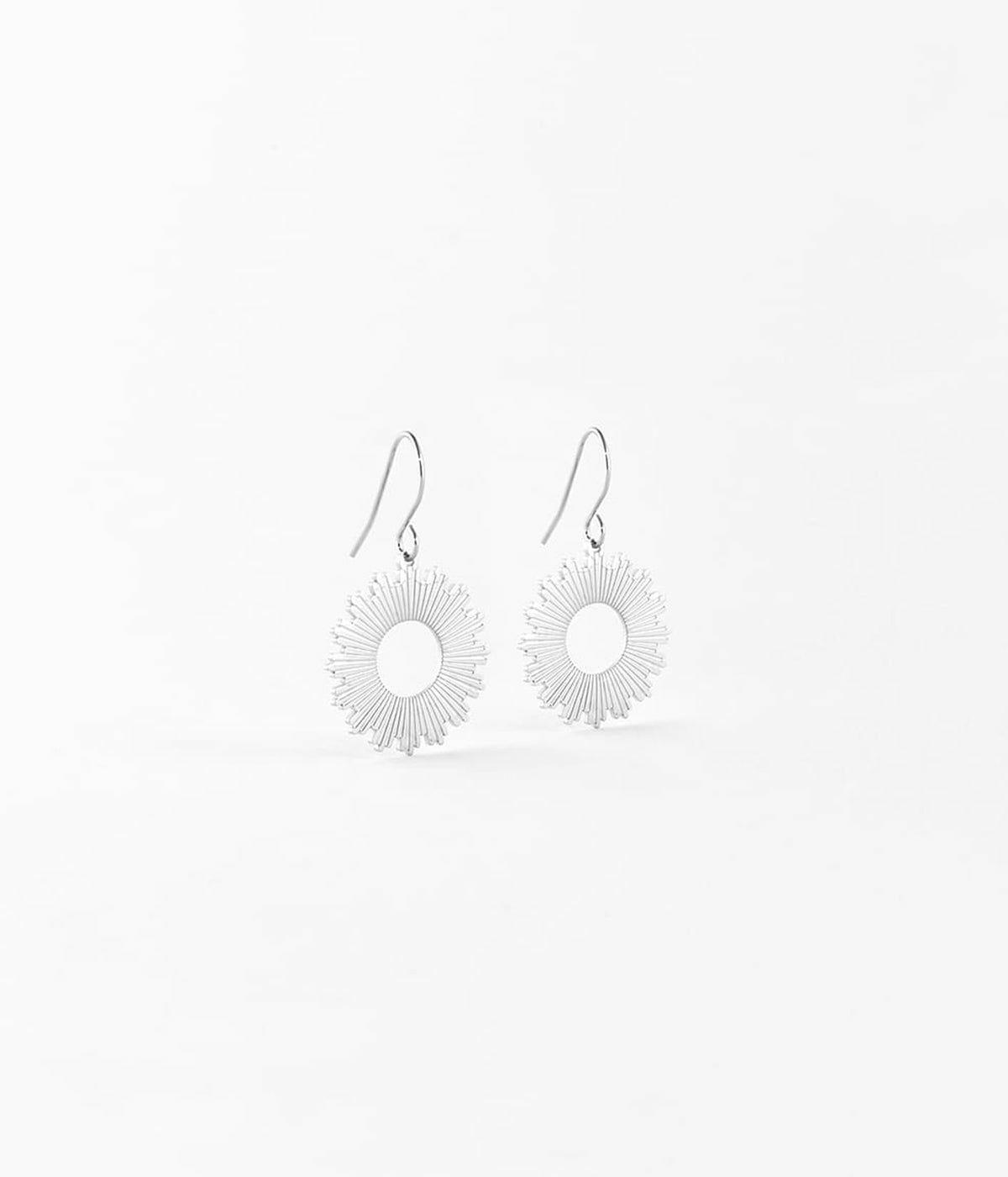 Dormeuses | Boucles d’oreilles Soleil – Acier – Femme Boucles D'oreilles Dormeuses