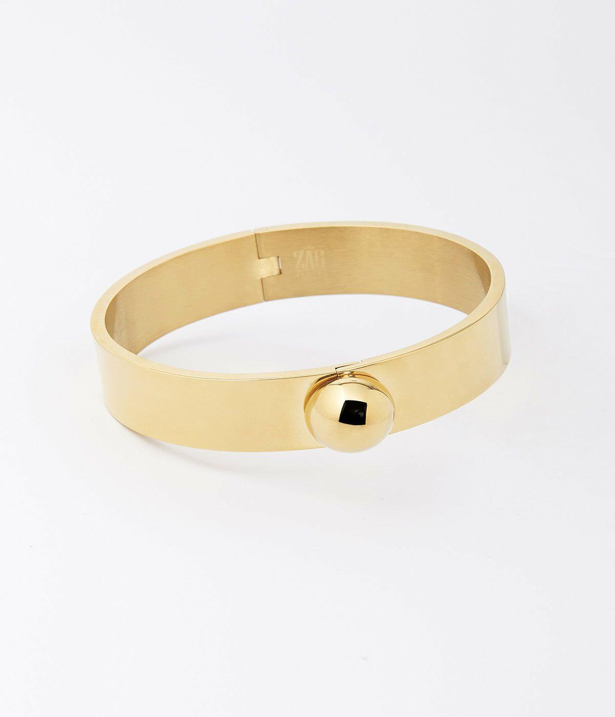 Joncs | Bracelet Jonc Madelyne – Acier doré – Femme Bracelets Femme