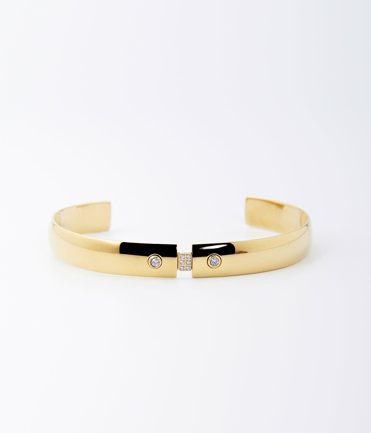 Joncs | Bracelet Jonc Molly – Acier doré – Femme Bracelets Femme