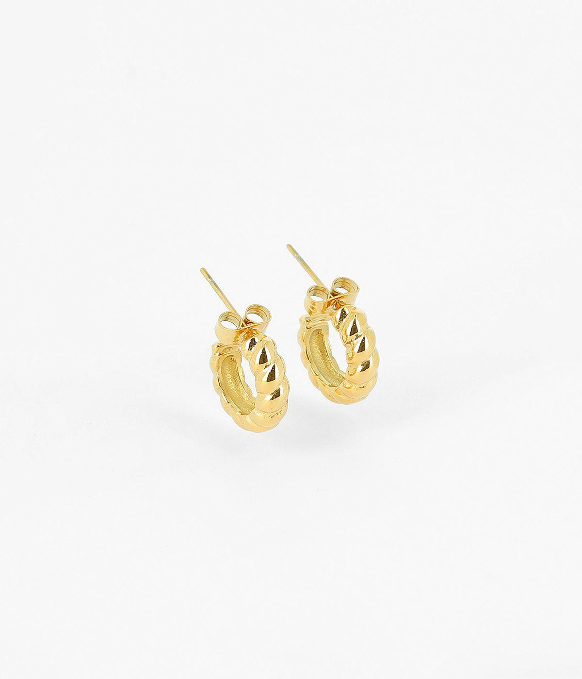 Mini Boucles | Boucles d’oreilles Ivana – Acier doré – Femme Boucles D'oreilles Femme