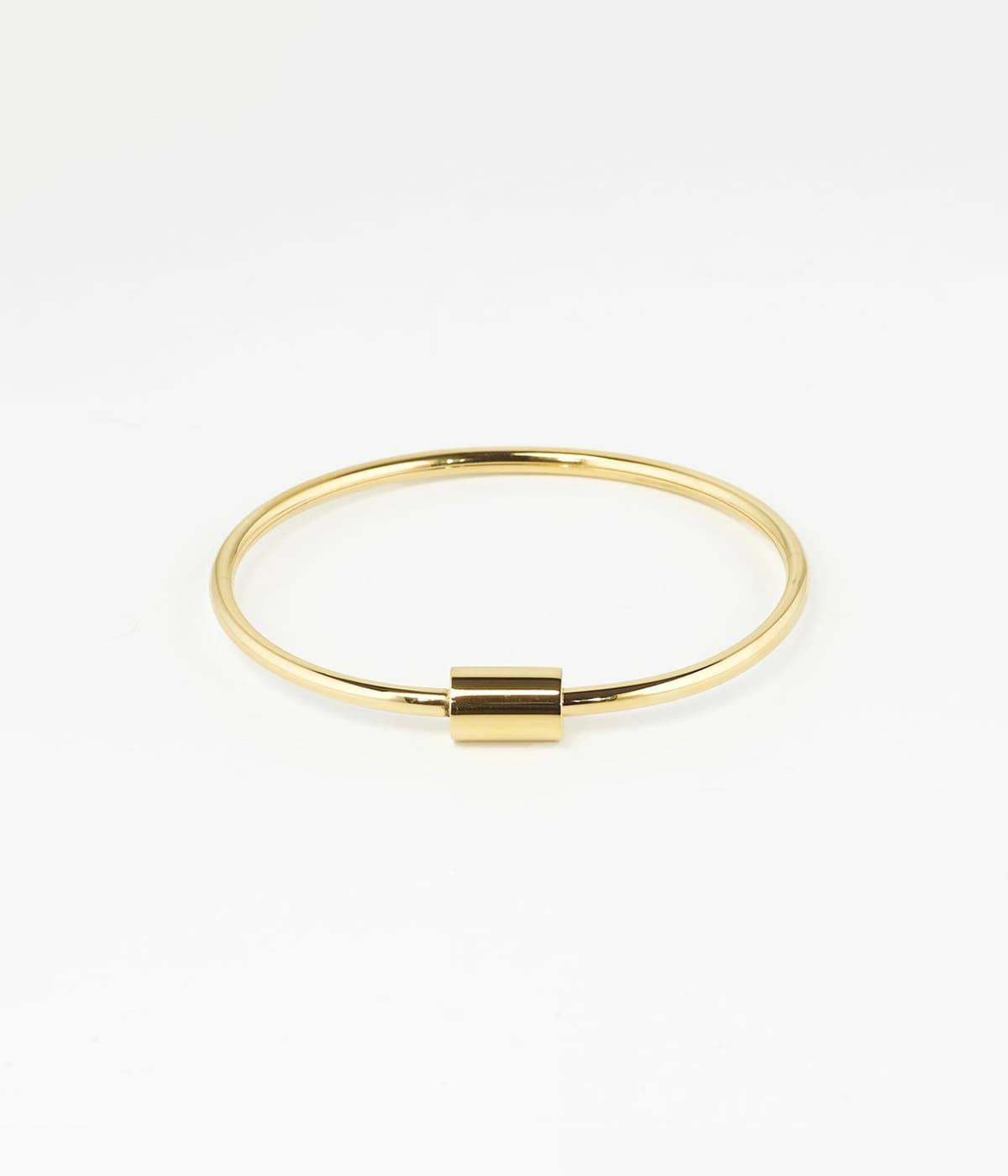 Joncs | Bracelet Jonc Mina – Acier doré – Femme Bracelets Femme