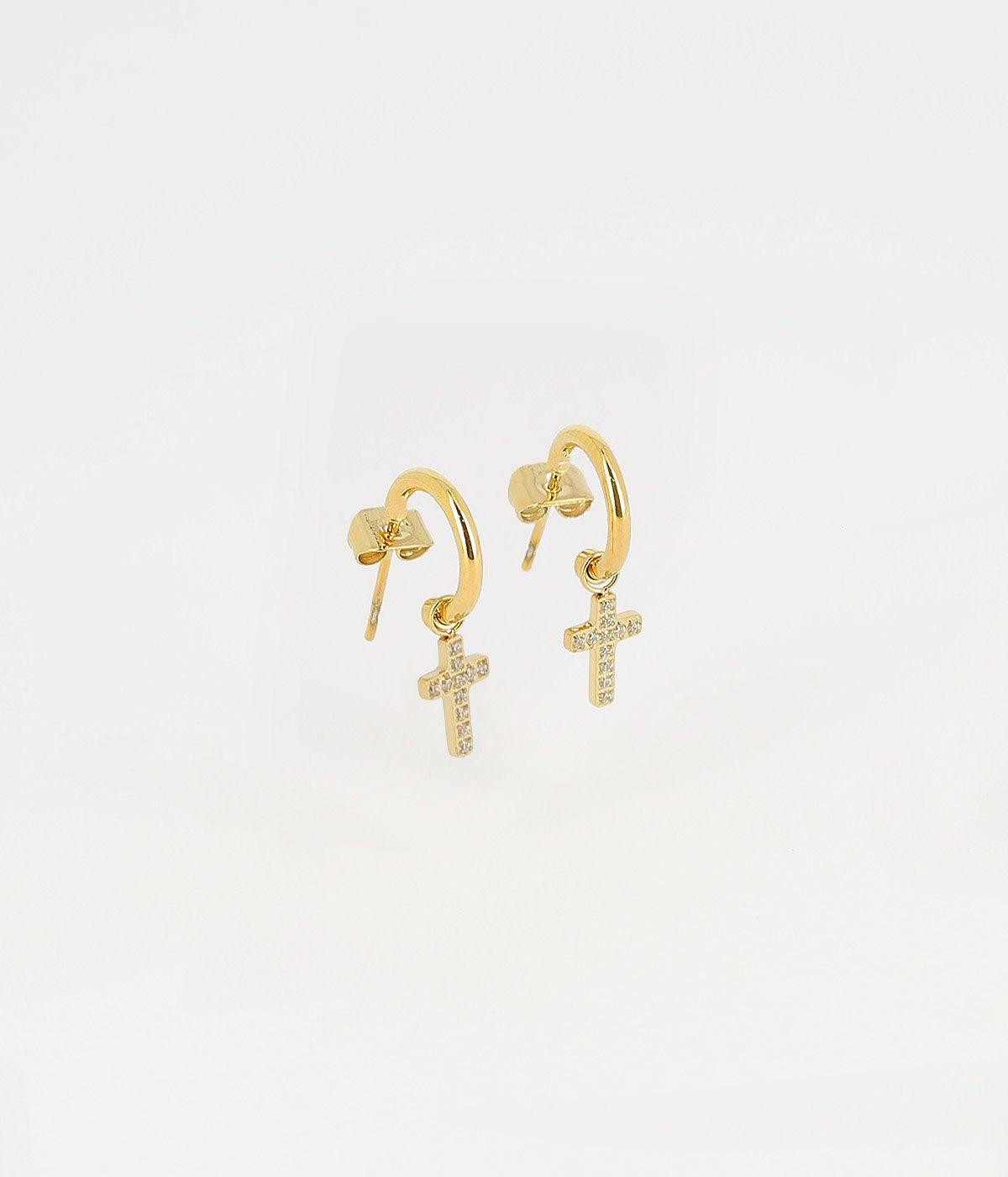 Mini Boucles | Boucles d’oreilles créoles Evangelista – Acier doré – Femme Boucles D'oreilles Femme