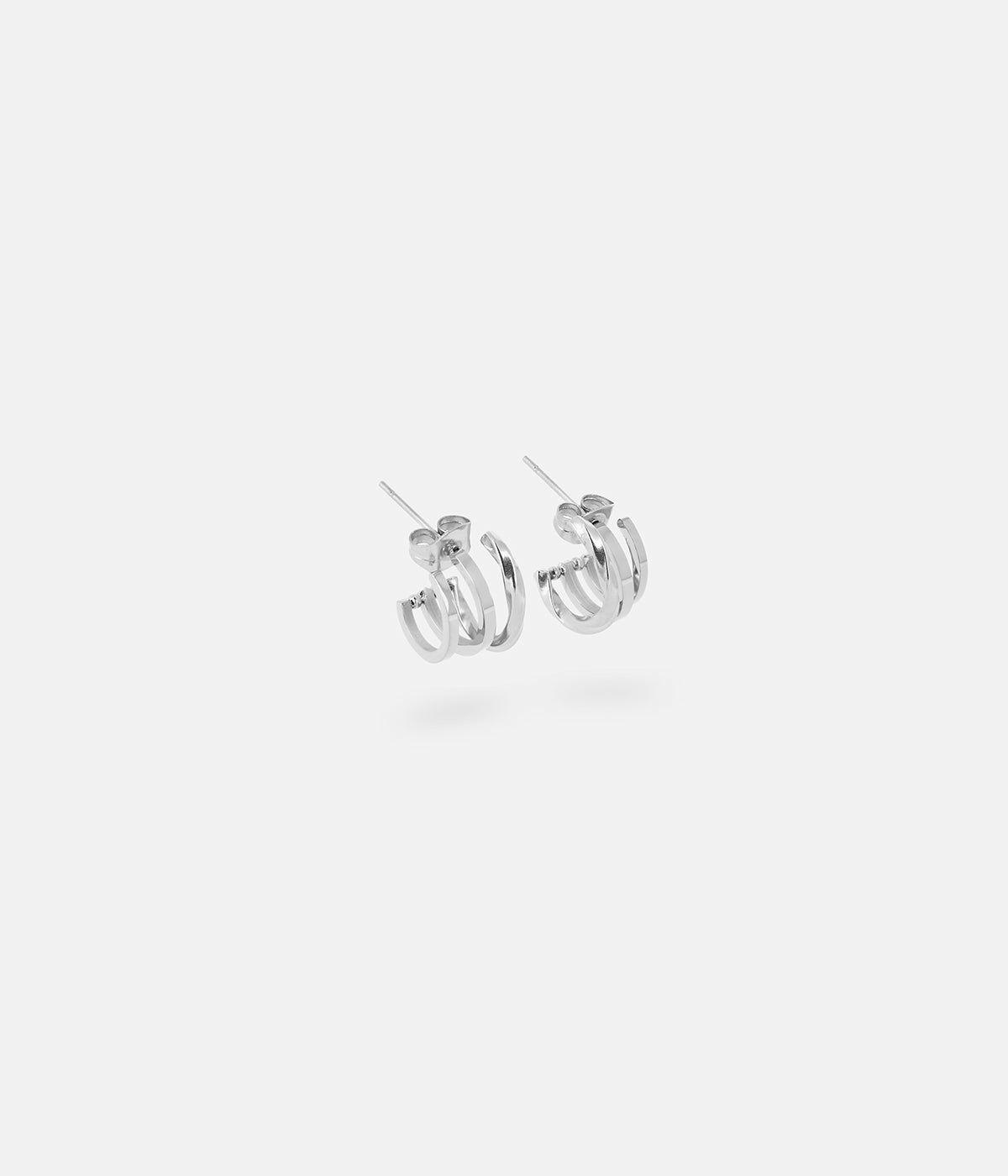 Mini Boucles | Boucles d’oreilles Tripletta – Acier – Femme Boucles D'oreilles Femme