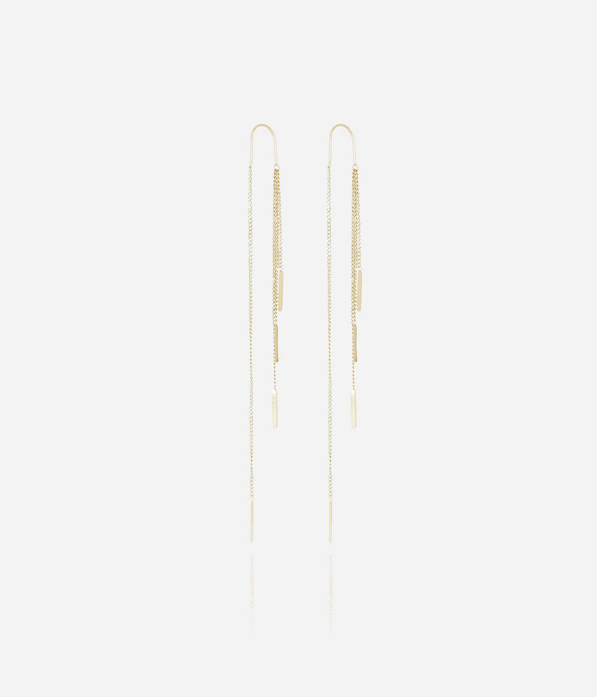 Boucles Longues – Larges | Boucles d’oreilles Bonito – Acier doré – Femme Boucles D'oreilles Boucles Longues - Larges