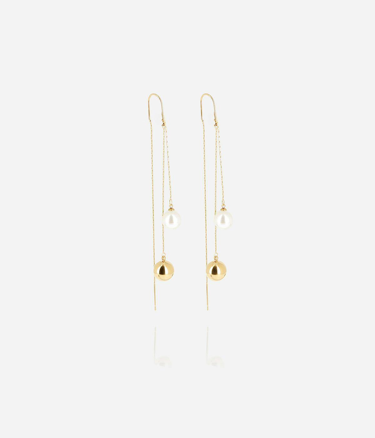 Boucles Longues – Larges | Boucles d’oreilles Darie – Acier doré – Femme Boucles D'oreilles Boucles Longues - Larges