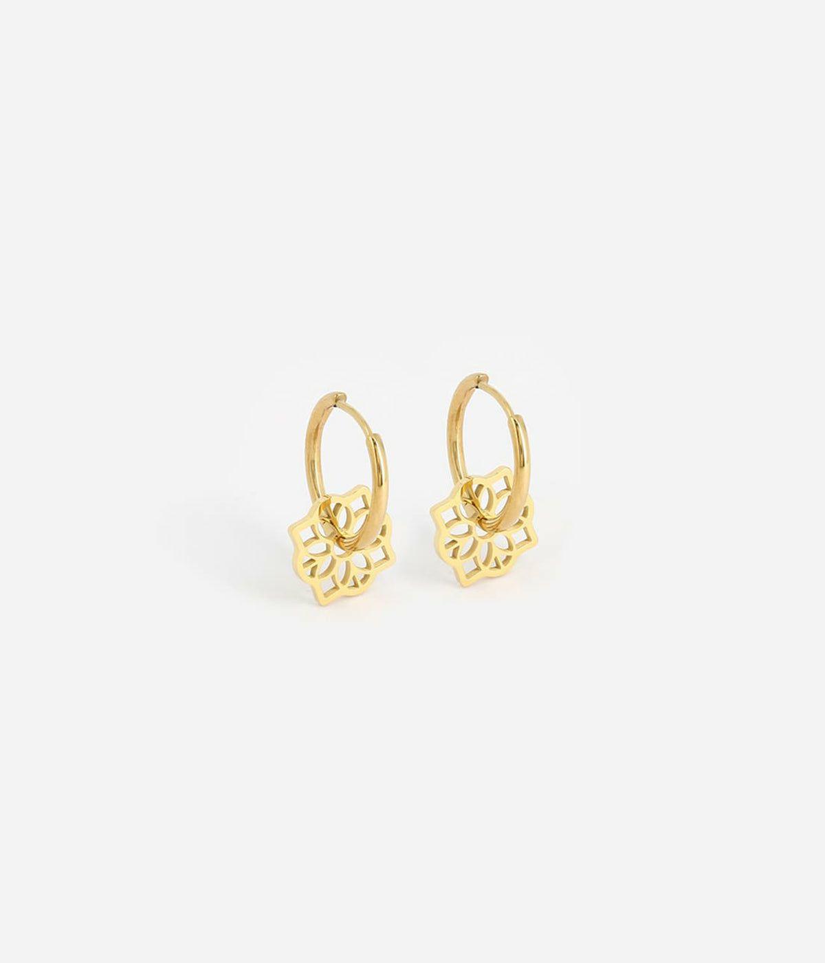 Mini Boucles | Boucles d’oreilles Prim – Acier doré – Femme Boucles D'oreilles Femme